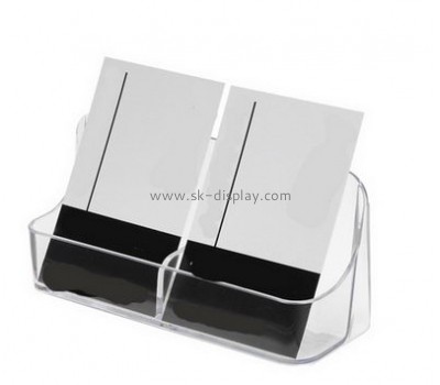 Clear acrylic pop up cheap business card holder with double holders BD-043