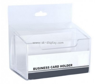 Custom acrylic square desktop business name card holder BD-052