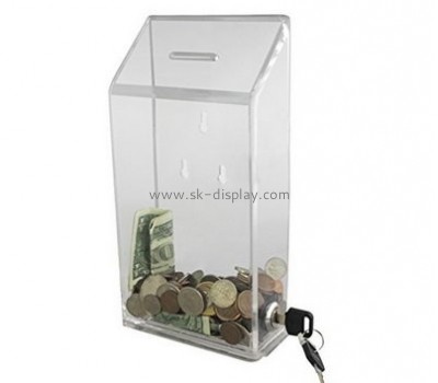Acrylic display manufacturers custom acrylic cheap ballot boxes coin fundraiser containers DBS-161