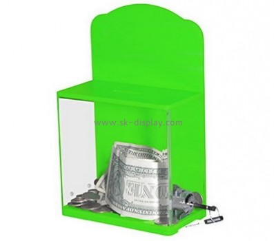 Acrylic display supplier custom charity donation lock box DBS-183