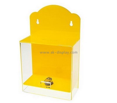 Acrylic display supplier custom acrylic cases coin donation containers DBS-185