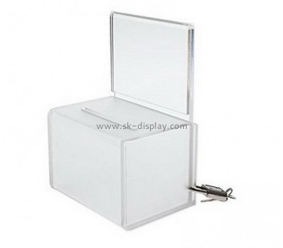 Acrylic box manufacturer customize plexi display cases acrylic suggestion box DBS-291