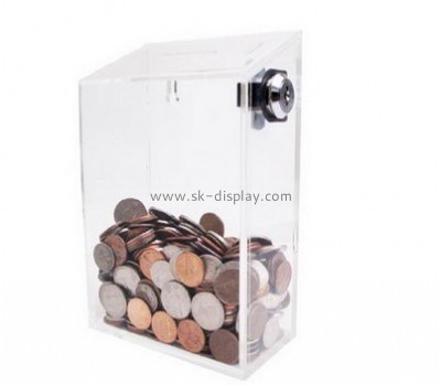 Acrylic plastic manufacturers custom plastic manufacturing money donation boxes DBS-306