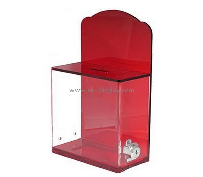 Acrylic display supplier custom acrylic fundraising donation containers box DBS-319
