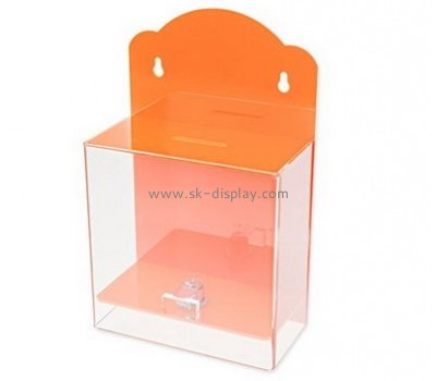 Perspex manufacturers custom designs acrylic plastic donation collection boxes DBS-324