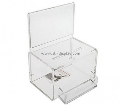 Acrylic plastic supplier custom acrylic products charity collection boxes for sale DBS-339