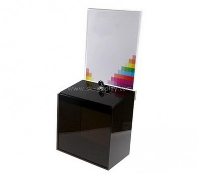 Display stand manufacturers custom acrylic fabrication cheap charity boxes DBS-341