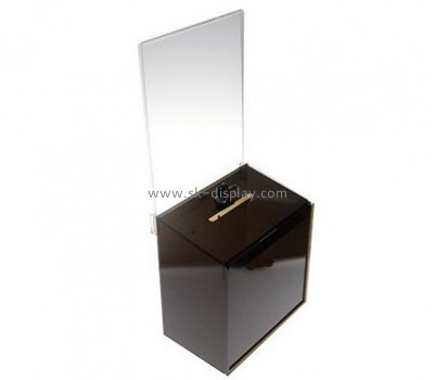 China acrylic manufacturer custom plastic fabrication charity boxes DBS-342