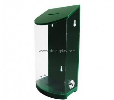 Acrylic display manufacturers custom acrylic donation boxes with lock DBS-375