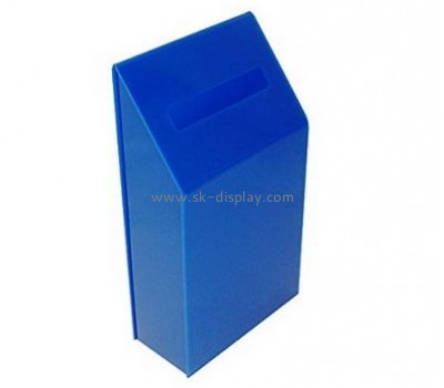 Display case manufacturers custom design plastic collection boxes for charity DBS-383