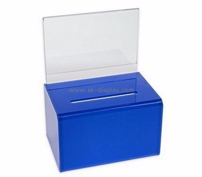 Donation box manufacturer custom designs acrylic donation boxes DBS-421