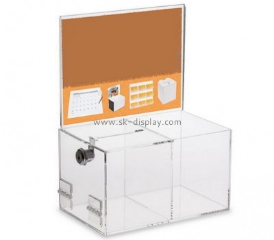 Acrylic factory custom plastic prototype fabrication large collection boxes DBS-432