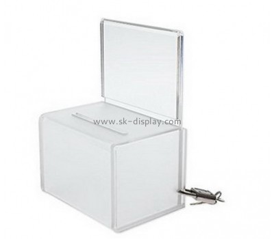 Display box manufacturer custom designs acrylic sheet charity box DBS-433