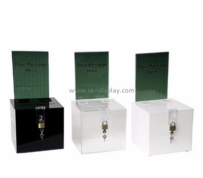 Acrylic products manufacturer custom charity collection suggestion boxes for sale DBS-450