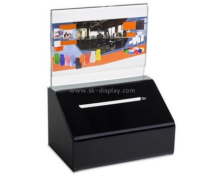 Acrylic manufacturers custom designs acrylic black ballot box DBS-476