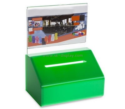 Display case manufacturers custom charity money collection box DBS-487