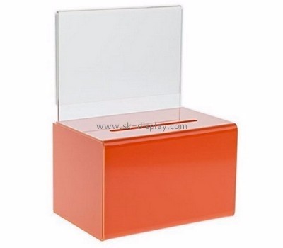 Acrylic products manufacturer custom lucite donation boxes for sale DBS-505
