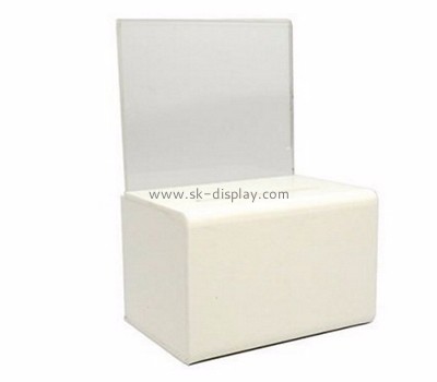 Plastic fabrication company custom acrylic locked ballot box DBS-507