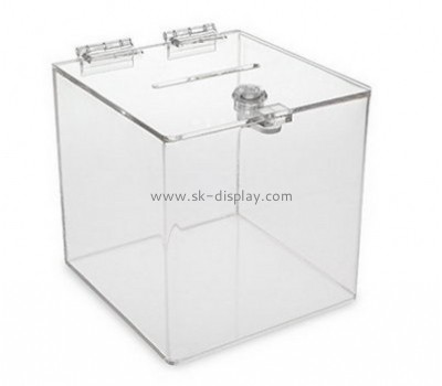 Acrylic supplier custom lucite charity donation boxes DBS-510