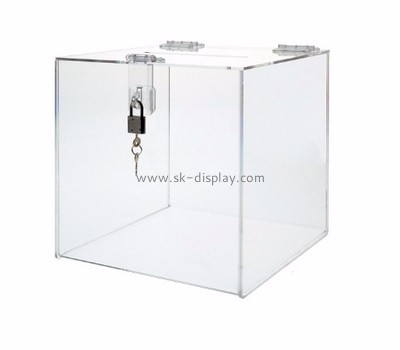 Acrylic display manufacturer custom plexiglass money collection boxes DBS-514