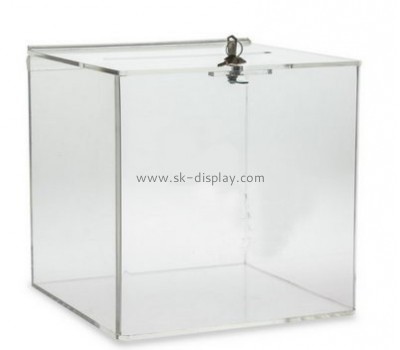 Plexiglass manufacturer custom acrylic fundraising collection boxes DBS-516