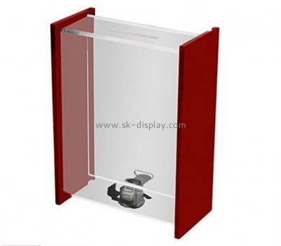 Perspex manufacturers custom acrylic charity collection boxes for sale DBS-533