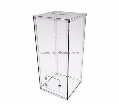 China acrylic manufacturer custom perspex donation collection containers boxes DBS-538