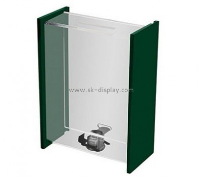 Acrylic box manufacturer custom perspex charity money collection boxes DBS-535