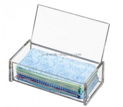 Display manufacturers custom lucite acrylic box with hinged lid DBS-550