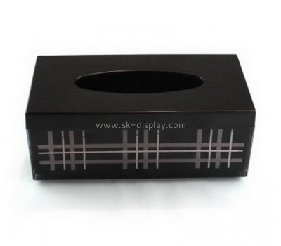 Acrylic manufacturers custom black tissue box DBS-565