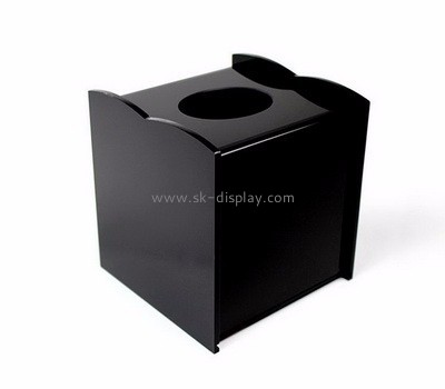 Acrylic plastic supplier custom black tissue paper box DBS-570