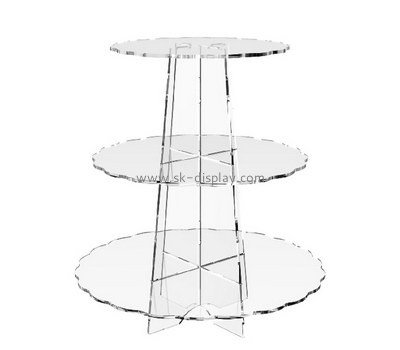 Acrylic products manufacturer custom perspex 3 tier cupcake stand FD-118