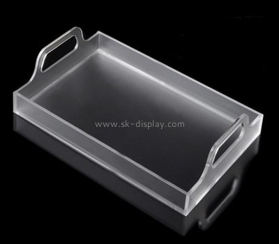 Bespoke clear acrylic serving tray with handles STS-004