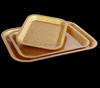 Bespoke acrylic gold serving tray STS-105
