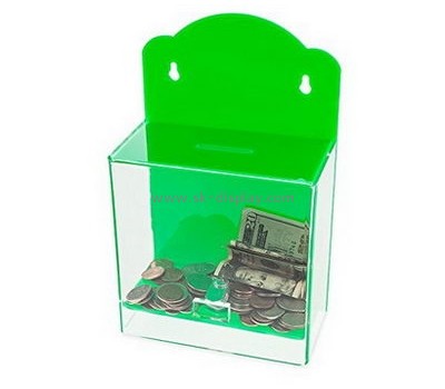 Bespoke acrylic wall mounted donation box DBS-702