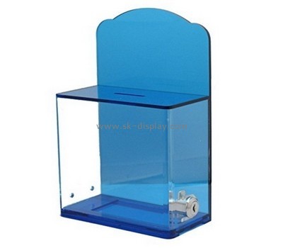 Bespoke blue plastic donation boxes DBS-723