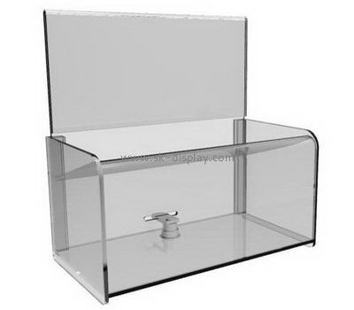 Bespoke acrylic donation boxes with locks DBS-729