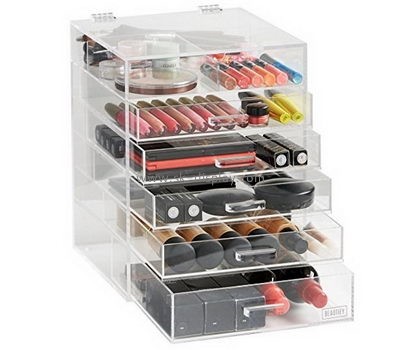 Customize acrylic clear makeup drawer organizer CO-604