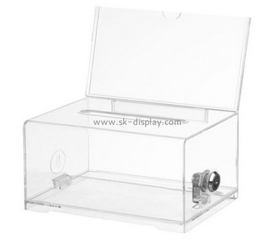 Customize acrylic collection boxes for charity DBS-809