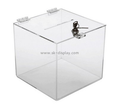 Customize acrylic charity boxes for sale DBS-807