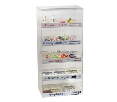 Customize lucite tall thin display cabinet DBS-854