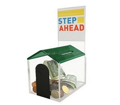Customize acrylic lockable donation boxes DBS-1073