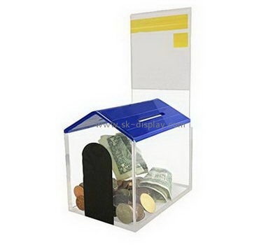 Customize acrylic donation money box DBS-1074