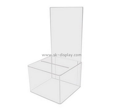 Customize acrylic charity box DBS-1082