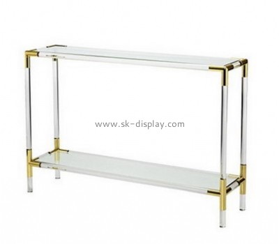 Customize lucite narrow side table with storage AFS-454