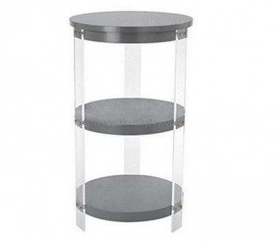 Customize acrylic round side table with storage AFS-464