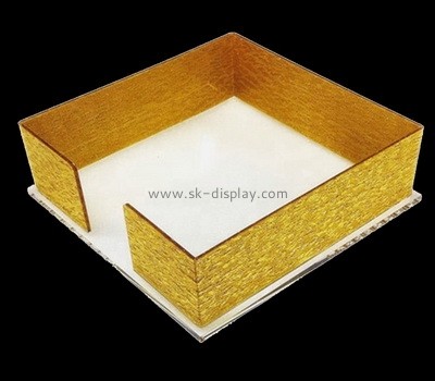 OEM supplier customized gold acrylic napkin tissue box perspex holder STS-139