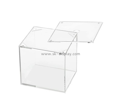 Acrylic simple square storage box with lid DBS-003