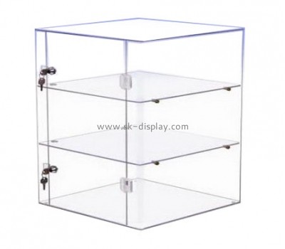 3 tiers clear acrylic display case with key DBS-048