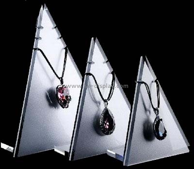 Triangle lucite jewellery display stand for necklace JD-054